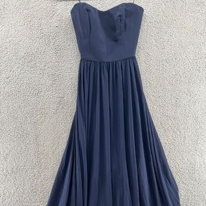 Dress The Population Ella Strapless Dress Midnight Blue Size Small